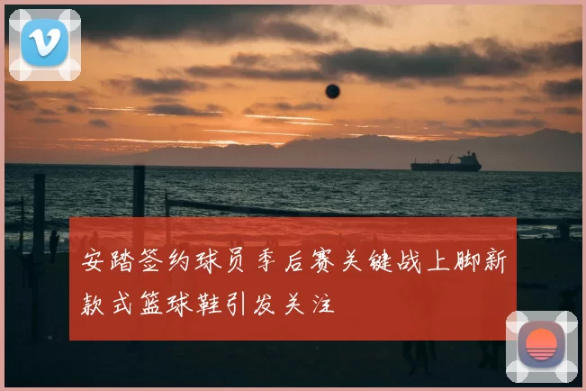 安踏签约球员季后赛关键战上脚新款式篮球鞋引发关注