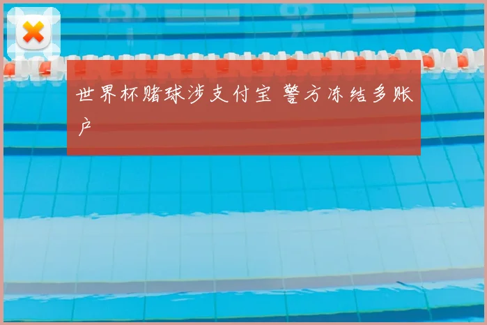 世界杯赌球涉支付宝 警方冻结多账户